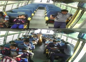كاميرات مراقبة الحافلات المدرسية